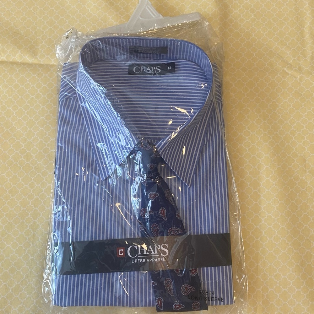 Blue Bonnet Chaps Dress Shirt with tie